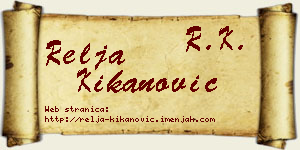 Relja Kikanović vizit kartica